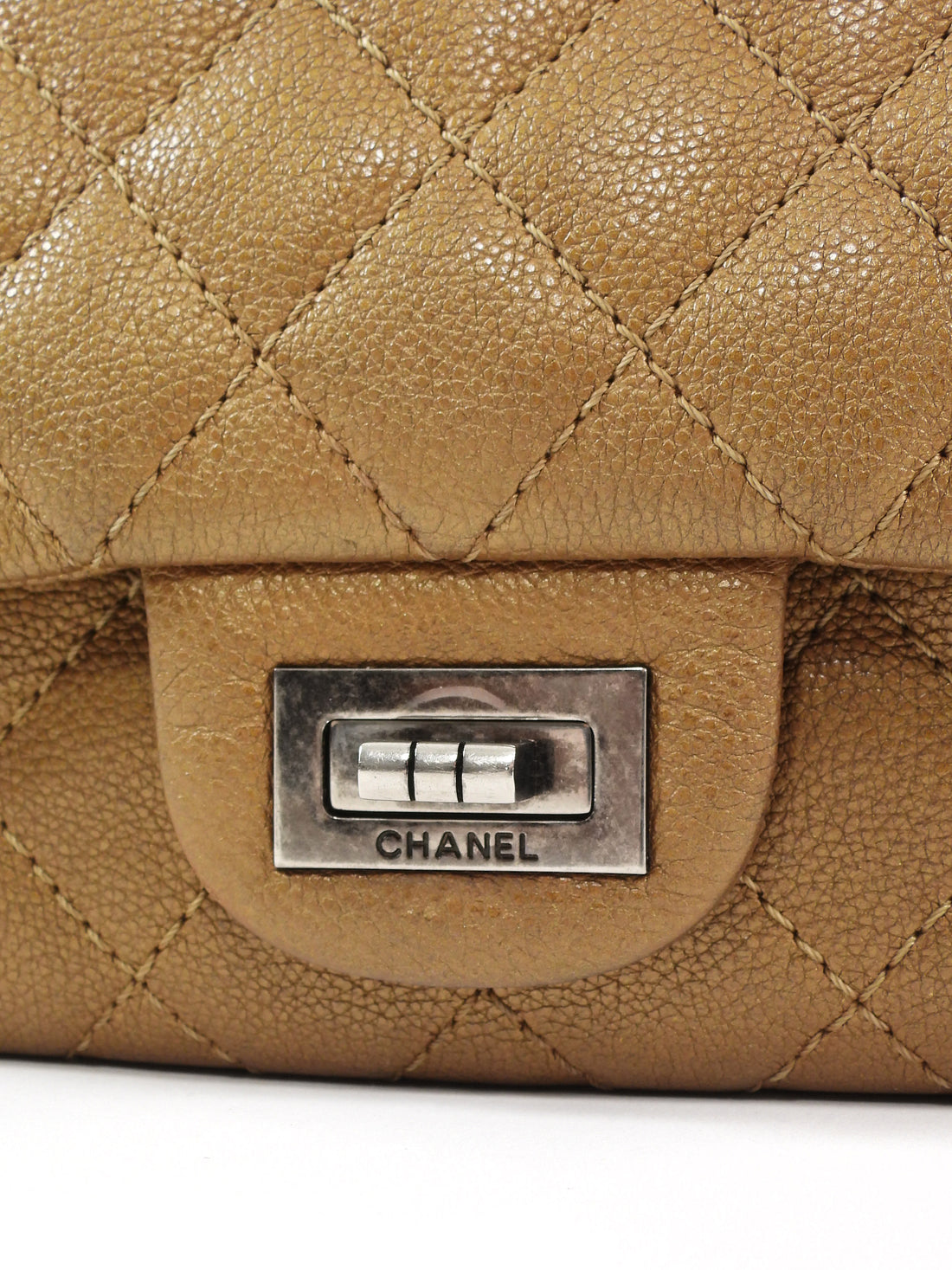 Chanel Bronze Caviar Quilted Leather 2.55 Reissue 225 Medium Flap Bag 225