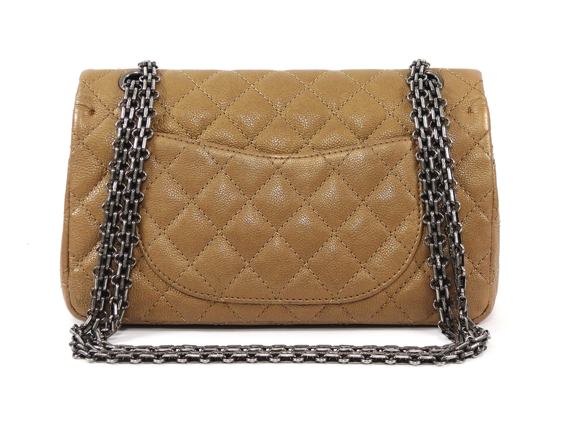 Chanel Bronze Caviar Quilted Leather 2.55 Reissue 225 Medium Flap Bag 225