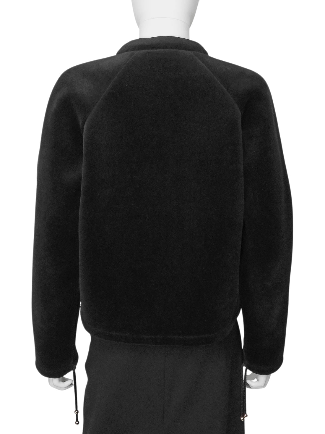 Chanel Black 2018 Coco Neige Velour Drawstring Jacket - 40 / M