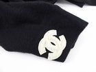 Chanel 01A Black Cashmere Sweater with White CC Logo - S