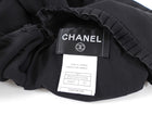 Chanel 02A Sleeveless Black Silk Pleat Trim Dress - FR42 / M / 8