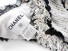 Chanel 04P Black White Fringe Tweed Jacket - FR42 / 8/10 / L