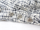 Chanel 06C Black and white Tweed Jacket with Silver Buttons - FR38 / 6