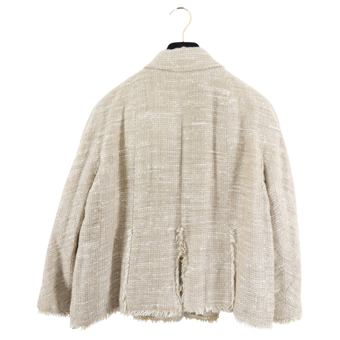 Chanel 08P Beige Linen Blend flare Jacket - FR44 / 12 / L