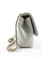 Chanel 22C Grey Leather Large Resin Bi Colour Chain Flap Bag