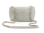 Chanel 22C Grey Leather Large Resin Bi Colour Chain Flap Bag