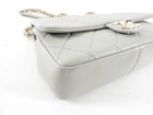 Chanel 22C Grey Leather Large Resin Bi Colour Chain Flap Bag