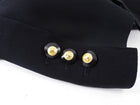 Chanel 98P Black Wool Fitted Long Blazer with Gold CC Buttons - FR36 / 4