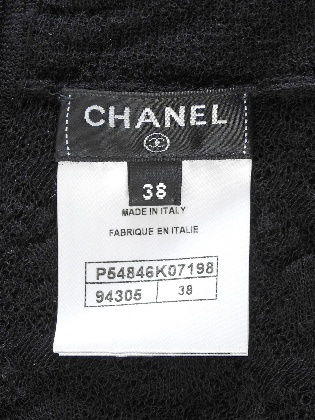 Chanel Black Sheer Ruffle Knit Collar and Cuffs Top 38