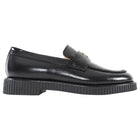 Chanel Black 24C Glossed Calfskin CC Loafers - 39.5C