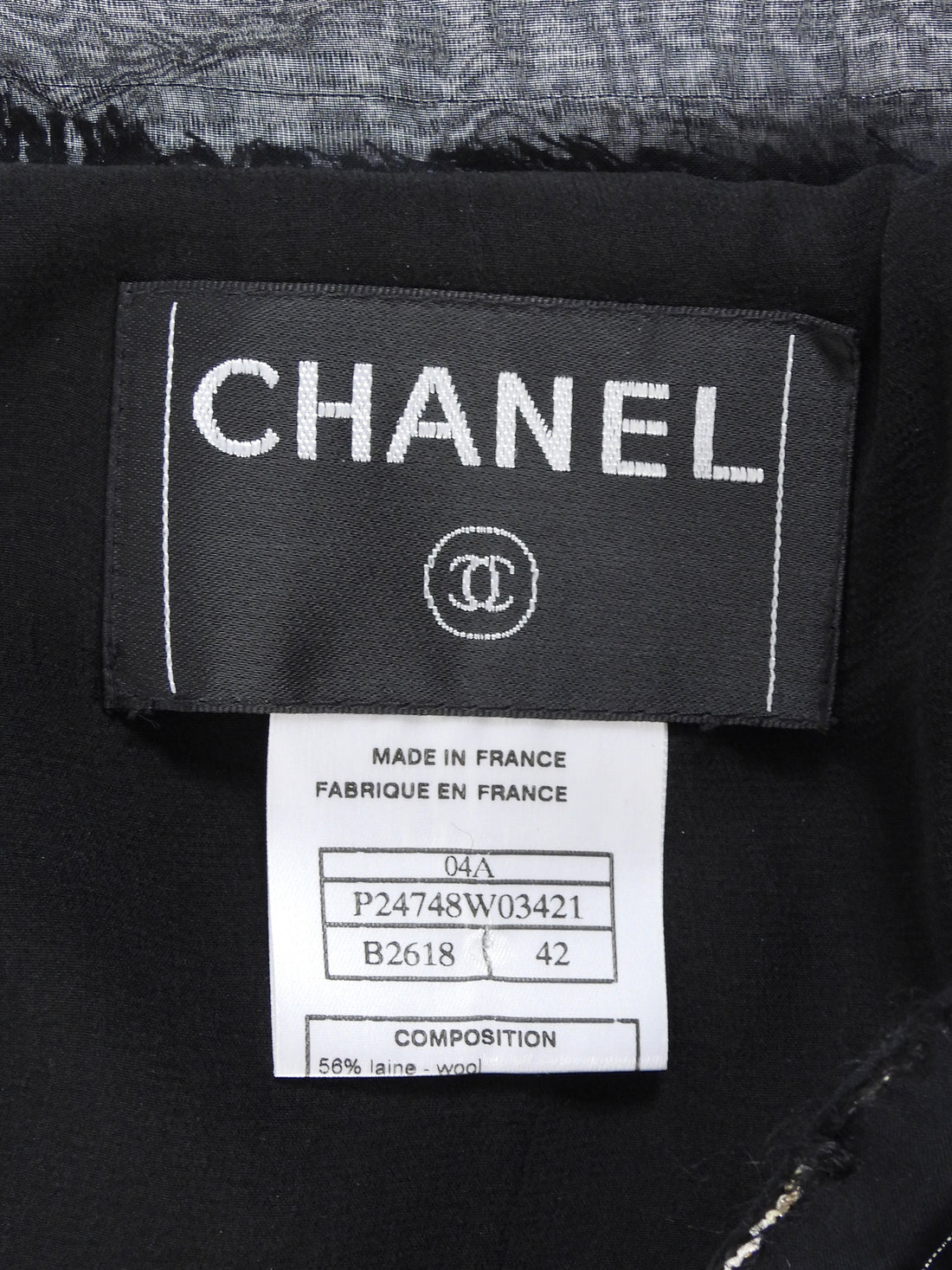 Chanel Black 04A Tweed Silk Ruffle Strappy Dress and Jacket Set 42
