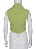 Chanel Green Chanel Vintage 00SS Chocolate Bar Padded Vest - 38