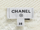 Chanel White 26C Camelia Crochet Cardigan with Crystal Buttons - 38