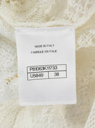 Chanel White 26C Camelia Crochet Cardigan with Crystal Buttons - 38