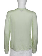 Chanel Light Green 26P Fine Knit Fringe Cardigan Sweater - 40