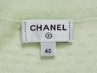 Chanel Light Green 26P Fine Knit Fringe Cardigan Sweater - 40