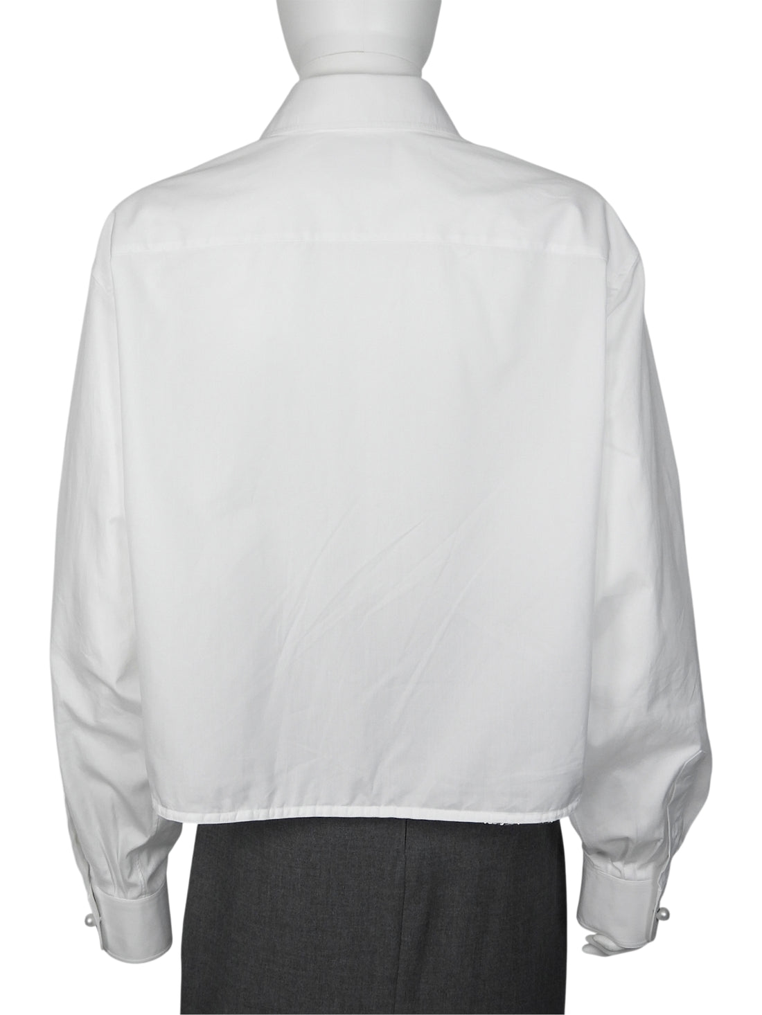 Chanel White 26P White Cotton Button Down Shirt - 40