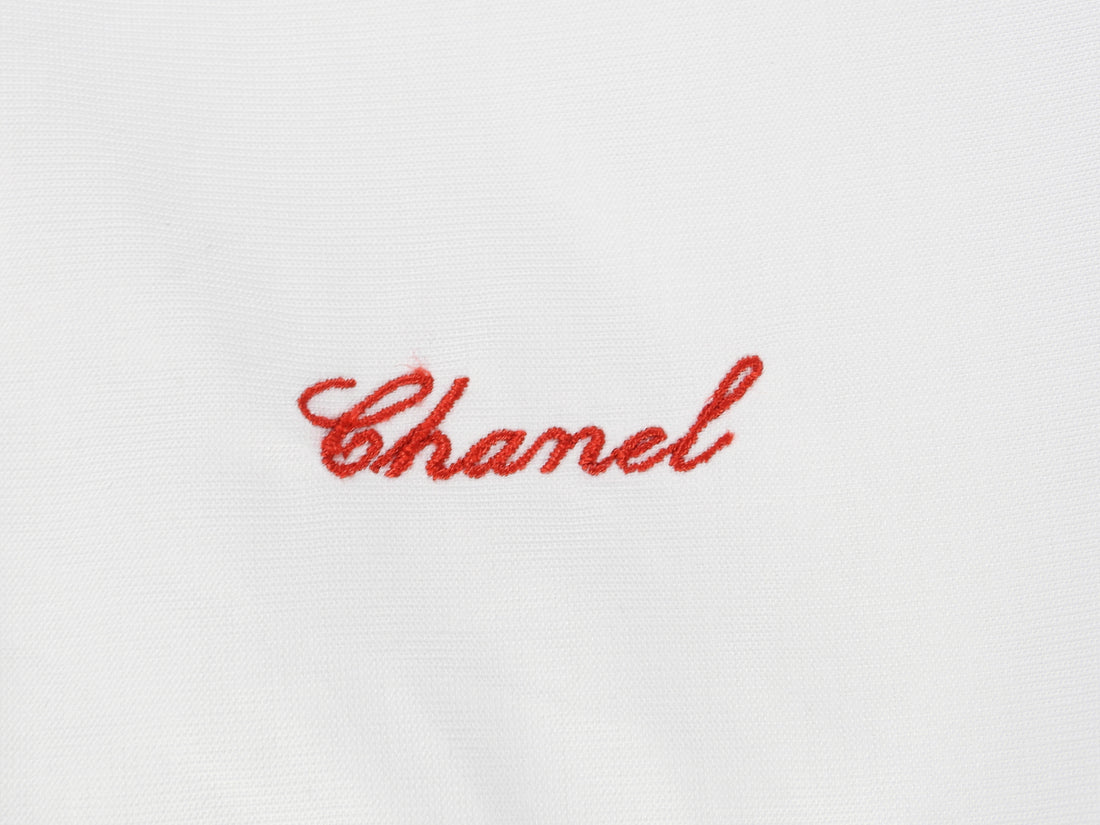 Chanel White 26P White Cotton Button Down Shirt - 40
