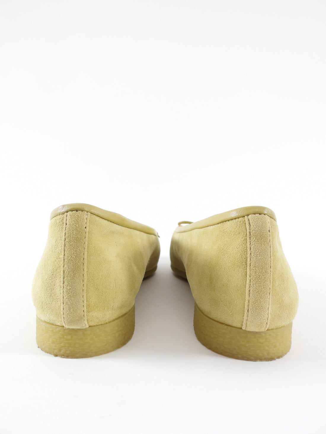 Chanel Beige and Black CC Cap Toe Suede Ballet Flats - 35C