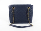 Chanel Navy Sheepskin Quilted Small Beauty Lock Chain Tote Bag