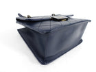 Chanel Navy Sheepskin Quilted Small Beauty Lock Chain Tote Bag