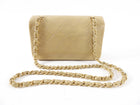 Chanel Vintage 1989-91 Beige Mini Quilted Classic Full Flap GHW