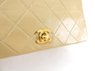 Chanel Vintage 1989-91 Beige Mini Quilted Classic Full Flap GHW