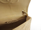 Chanel Vintage 1989-91 Beige Mini Quilted Classic Full Flap GHW