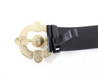 Chanel 07A Black Patent Gripoix Pearl Buckle Belt - 90/36