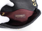 Chanel Surpique Chevron Black Quilted Leather Medium Flap Bag