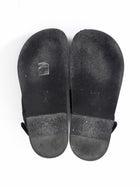 Chanel Black Canvas Quilted Crystal CC Dad Sandals - 37