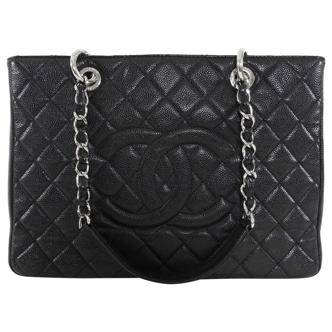 Chanel Black Caviar Leather GST Grand Shopping Tote Bag