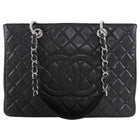 Chanel Black Caviar Leather GST Grand Shopping Tote Bag