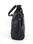 Chanel Vintage 1997 Black Leather CC Small Hobo Shoulder Bag