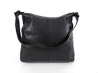 Chanel Vintage 1997 Black Leather CC Small Hobo Shoulder Bag