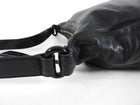 Chanel Vintage 1997 Black Leather CC Small Hobo Shoulder Bag