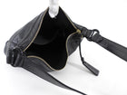 Chanel Vintage 1997 Black Leather CC Small Hobo Shoulder Bag