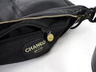 Chanel Vintage 1997 Black Leather CC Small Hobo Shoulder Bag