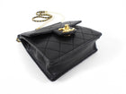Chanel Black Quilted Leather Small Square Chic Pearls Flap Bag