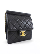 Chanel Black Quilted Leather Small Square Chic Pearls Flap Bag