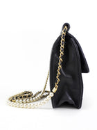 Chanel Black Quilted Leather Small Square Chic Pearls Flap Bag