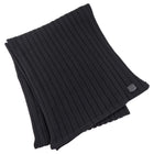 Chanel Sport Black Cotton Rib Knit Large Muffler Scarf
