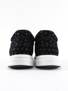 Chanel 22A Black Suede Interlocking CC All Over Logo Sneakers - 40