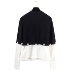 Chanel 22C Black and Off-White Cashmere 4 in 1 Cardigan - FR38 / S