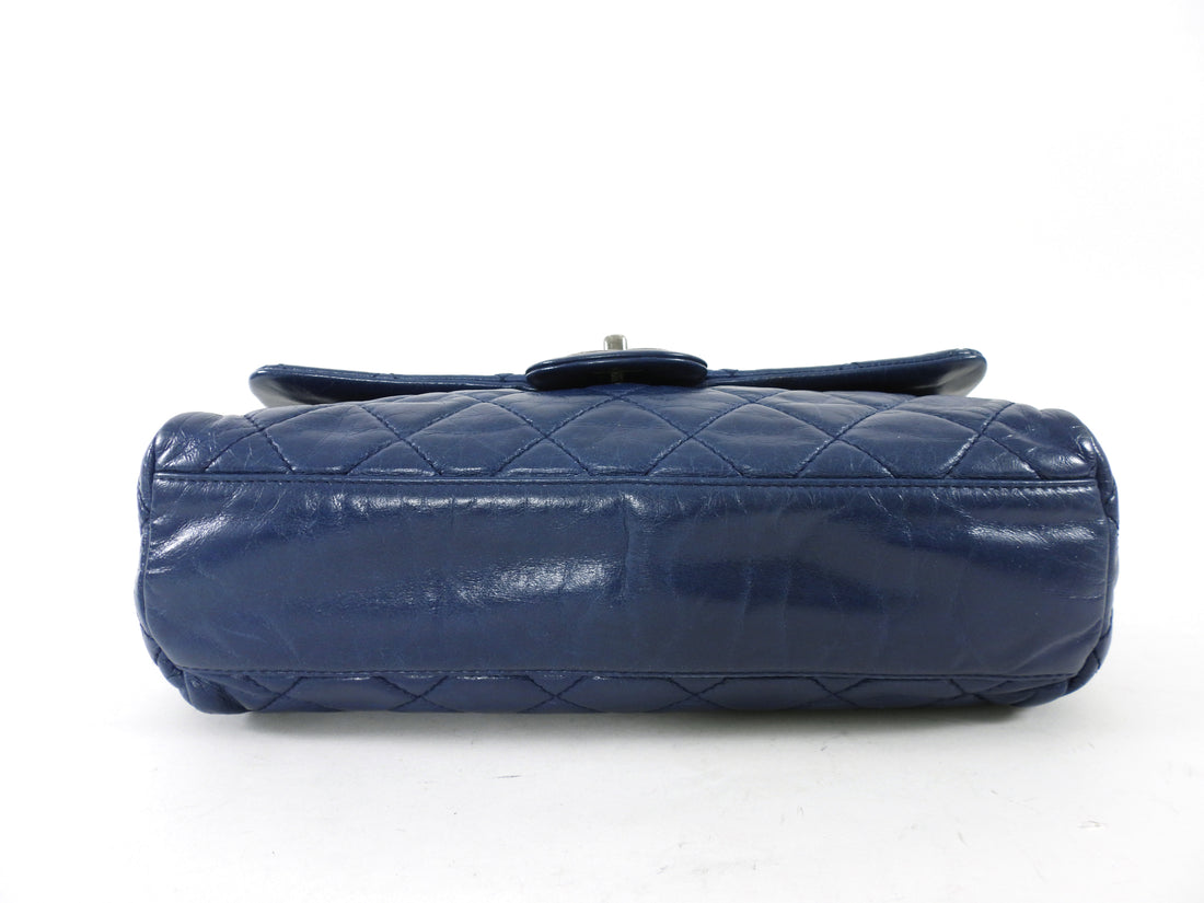 Chanel Large Navy Quilted Leather Coco Soft Flap Bag