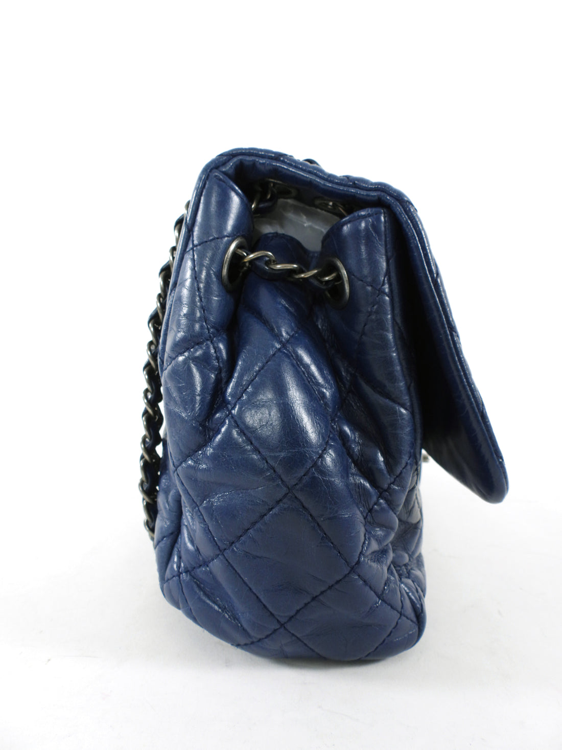 Chanel Large Navy Quilted Leather Coco Soft Flap Bag