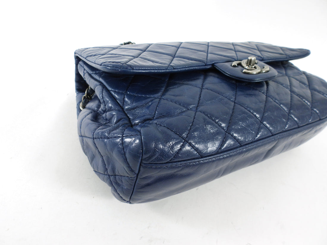 Chanel Large Navy Quilted Leather Coco Soft Flap Bag