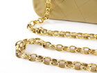 Chanel Vintage 1989 Beige Mini Quilted Border Chain Flap Bag
