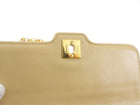 Chanel Vintage 1989 Beige Mini Quilted Border Chain Flap Bag