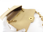 Chanel Vintage 1989 Beige Mini Quilted Border Chain Flap Bag